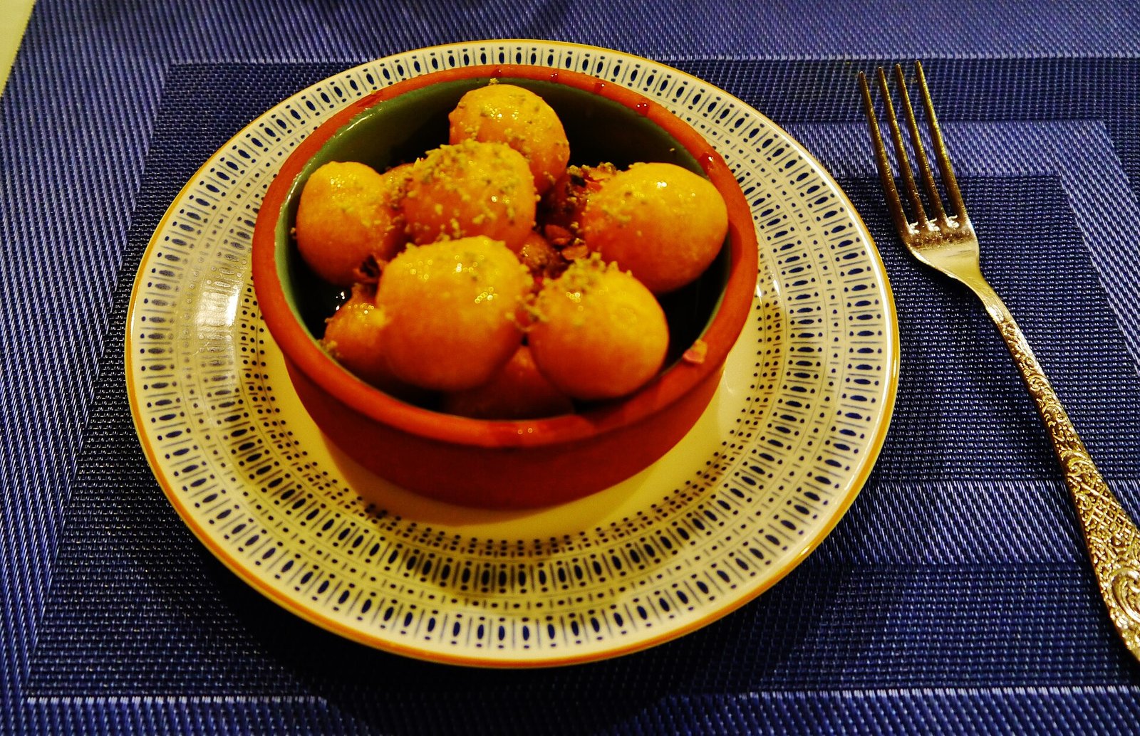 Luqaimat, small sweet fried dumplings, served at Bayt Sharq