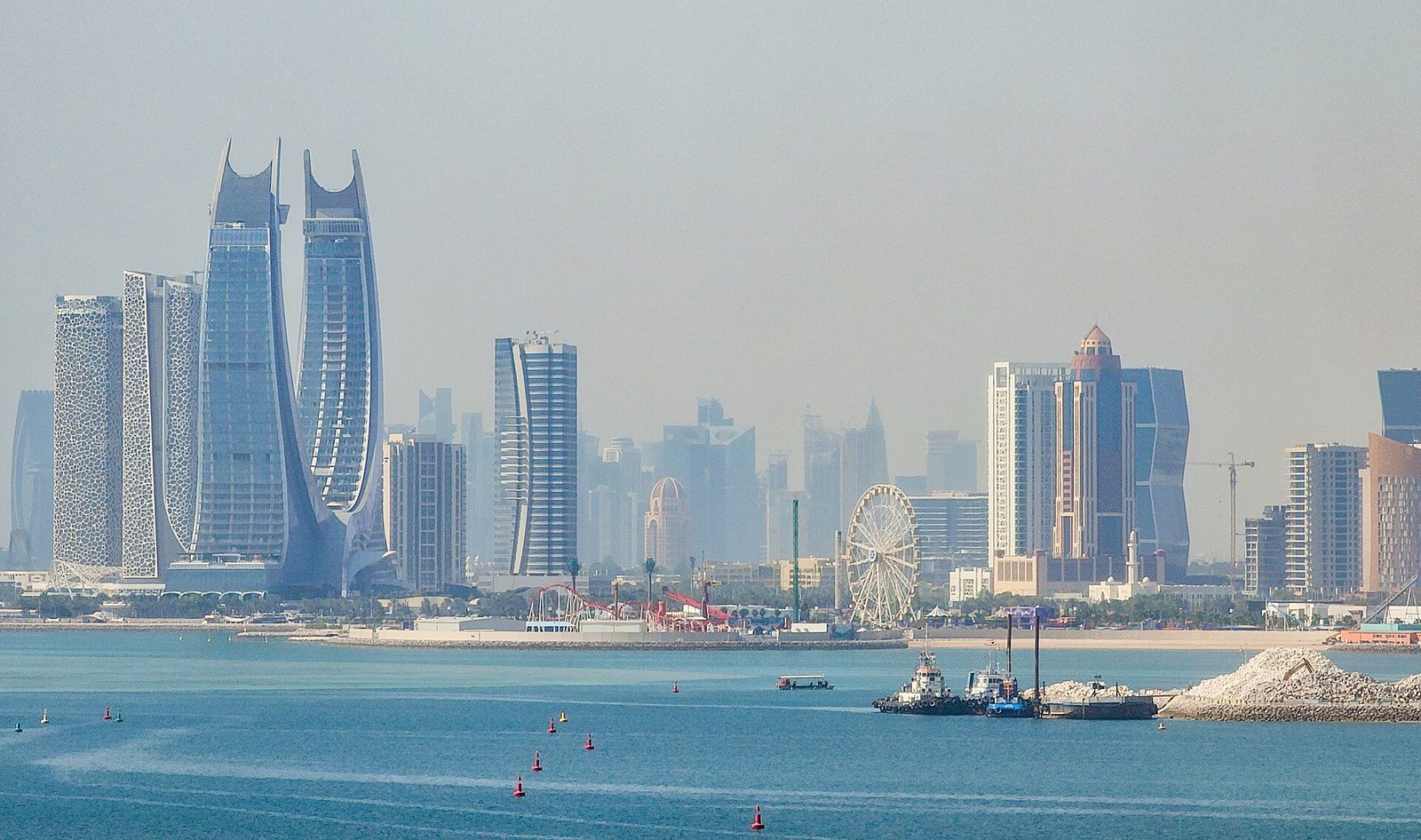 Lusail Marina skyline seen across the water