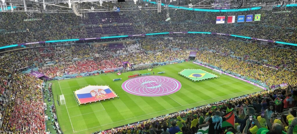 Inside Lusail Stadium before Brazil v Serbia at the 2022 FIFA World Cup