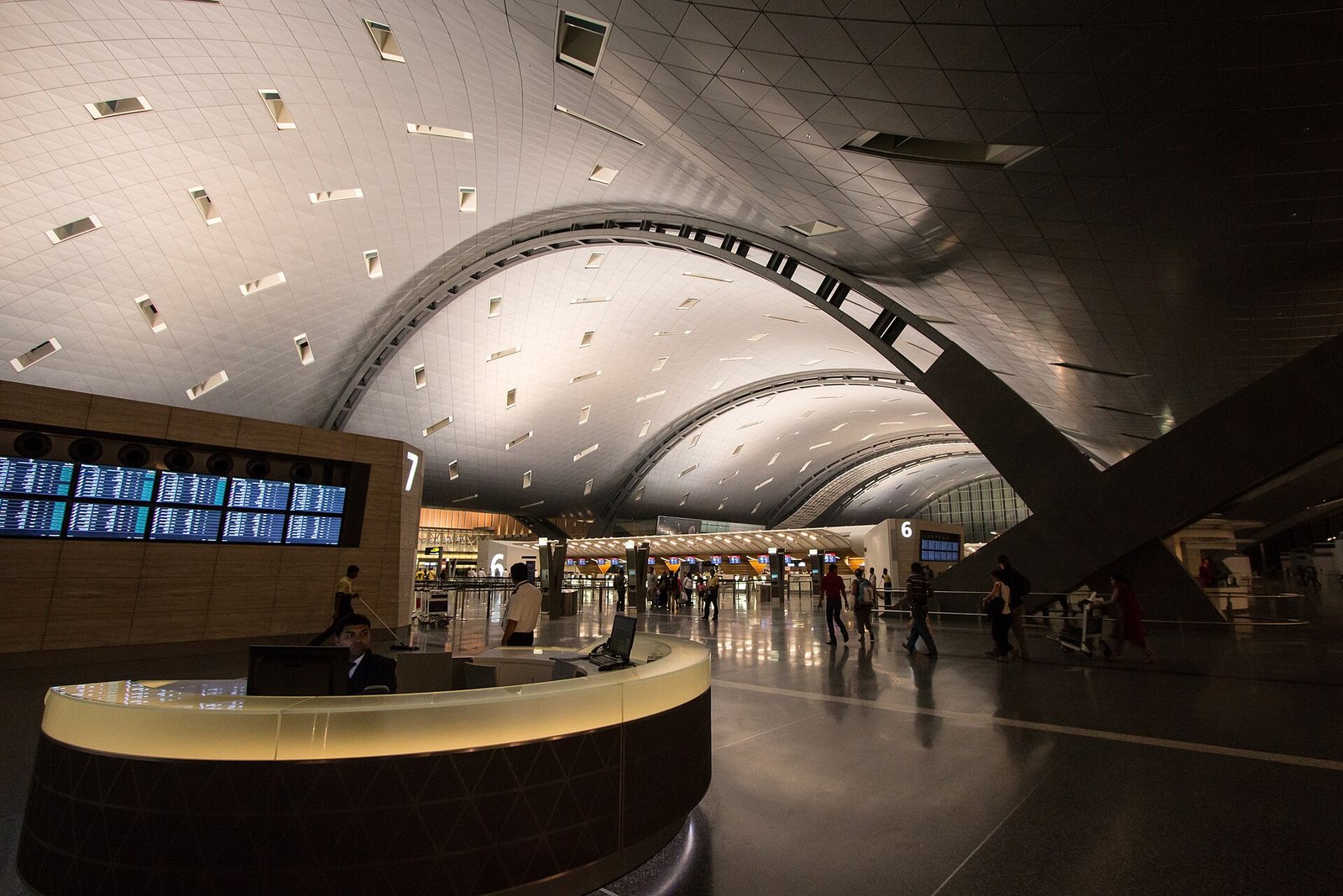 Arrivals and transit hall at Hamad International Airport, Doha