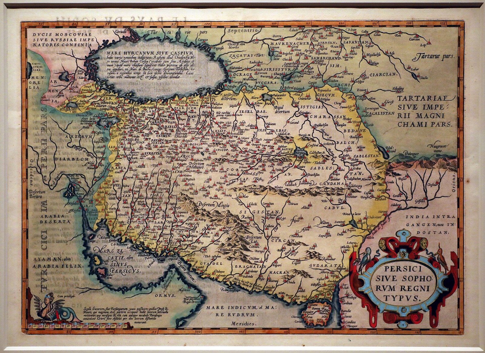 Abraham Ortelius map of Persia and the Gulf from 1570, held by Qatar National Library